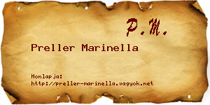 Preller Marinella névjegykártya